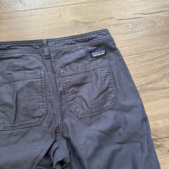 Patagonia Organic Cotton Navy Blue Hiking Wide Leg Casual Pants size 8 Women - Picture 12 of 16